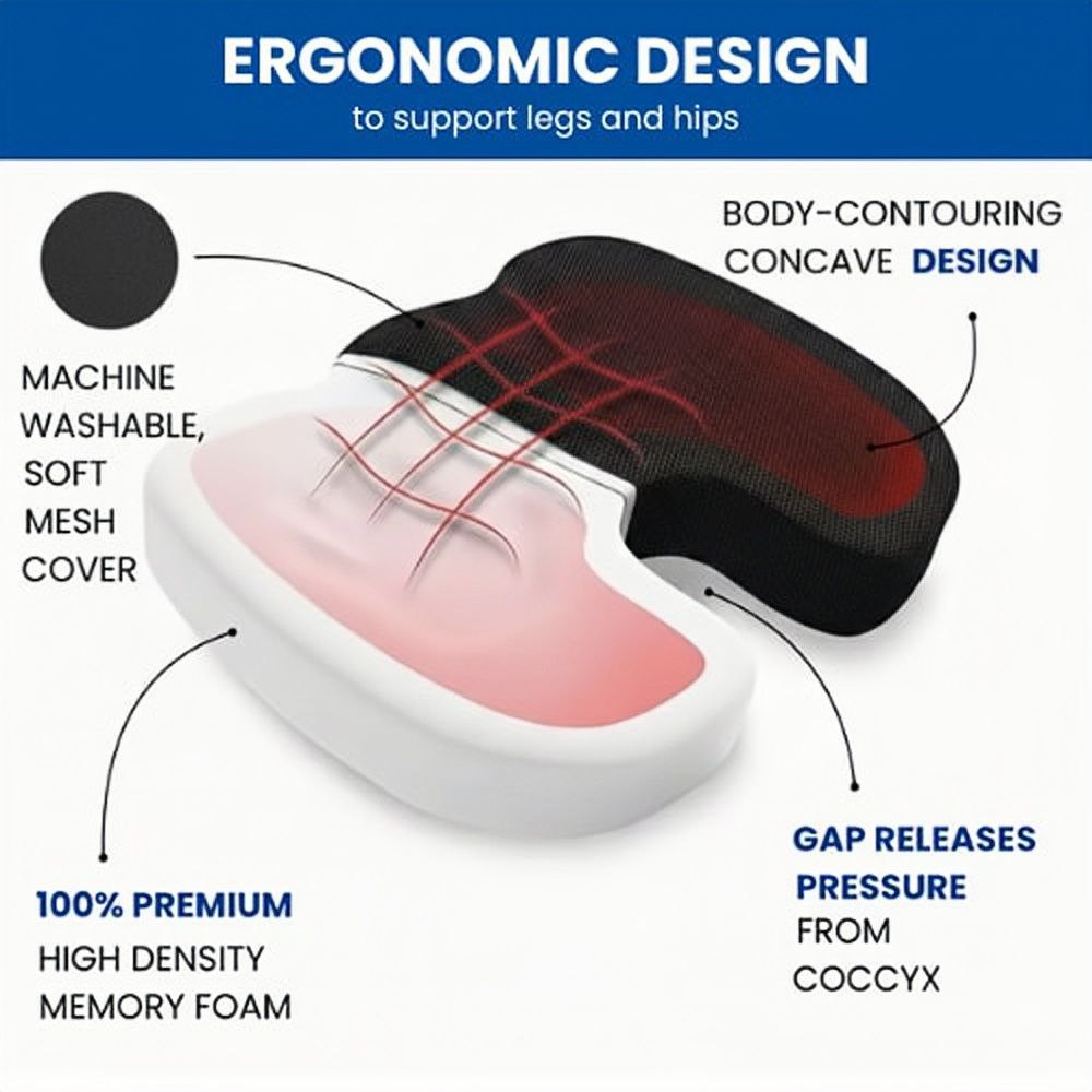 Situra Advanced Pressure Relief - seat cushion for Tailbone & Sciatic Support